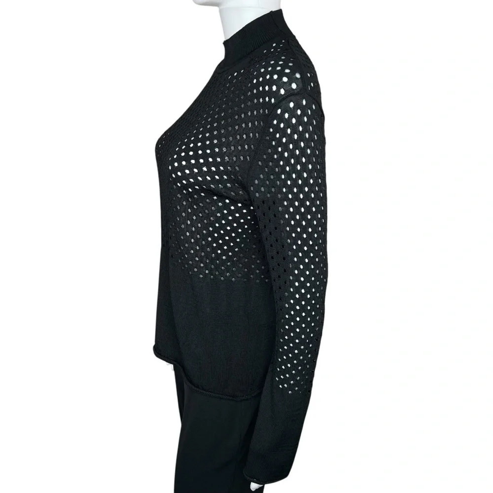 Samsøe Samsøe Black Billie Eyelet Knit Sweater M